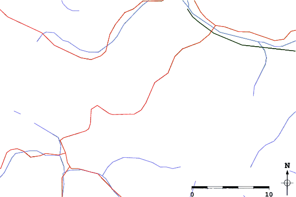 Roads and rivers close to Trafoi