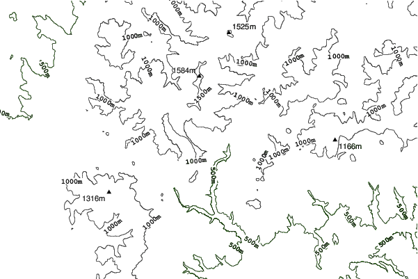 Turecka/Krizna neighbourhood contours