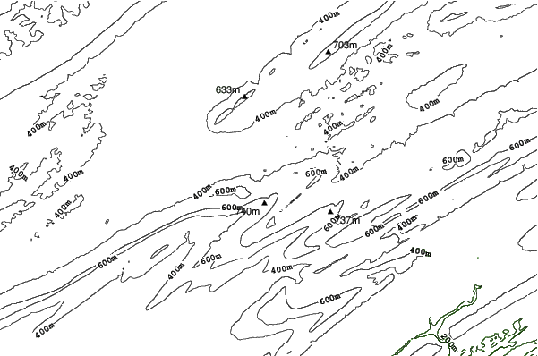 Tussey Mountain neighbourhood contours