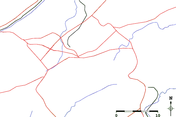 Roads and rivers close to Tussey Mountain
