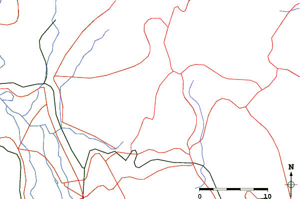 Roads and rivers close to Urabandai Nekoma