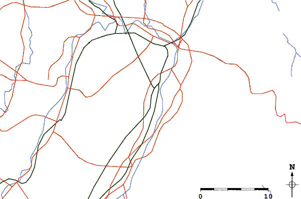 Roads and rivers close to Urasa