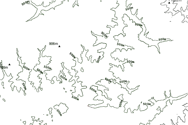 Veľké Ostré neighbourhood contours