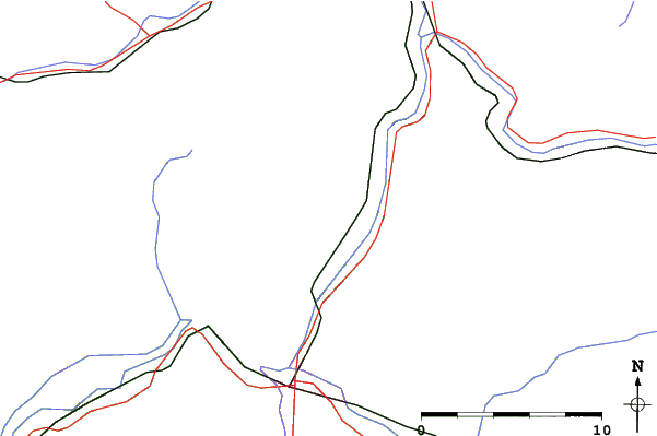 Roads and rivers close to Veľké Ostré