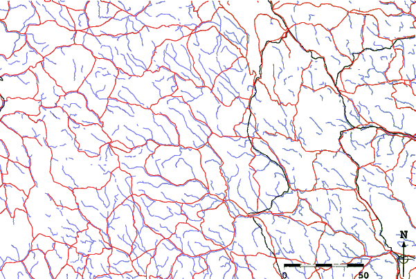 Roads and rivers close to Vemdalen