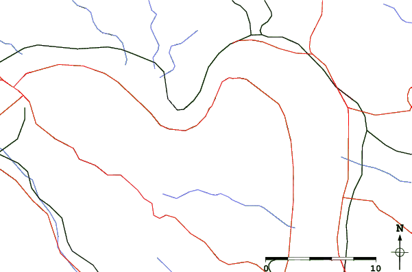 Roads and rivers close to Visegradi-Nagy-Villám