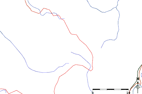 Roads and rivers close to Vlašić