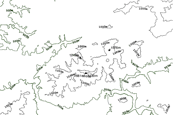 Vratna Dolina neighbourhood contours