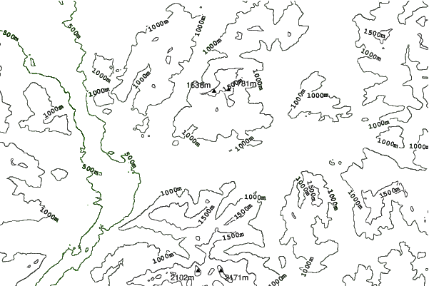 Walchsee/Zahmer Kaiser neighbourhood contours