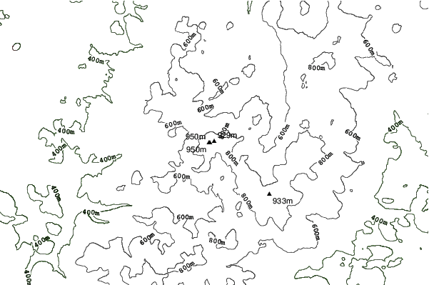 Wasserkuppe neighbourhood contours