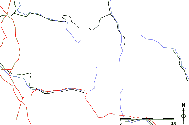 Roads and rivers close to Wasserkuppe