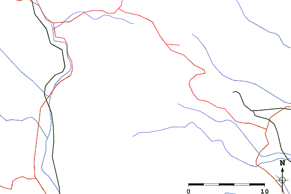 Roads and rivers close to Weinebene