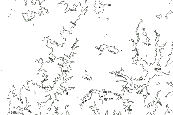 Welli Hilli Park neighbourhood contours