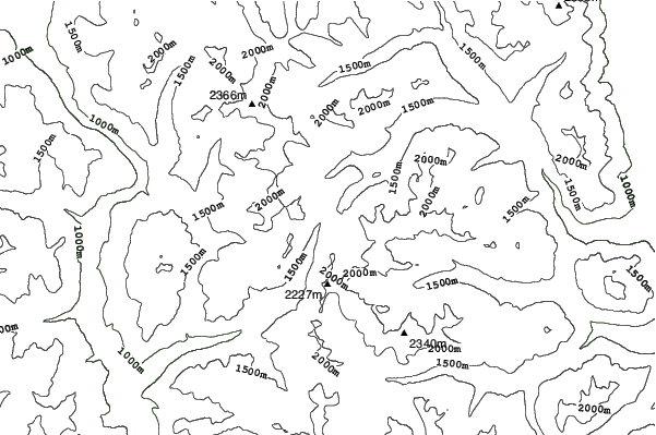 Ymir Backcountry Ski Lodge neighbourhood contours