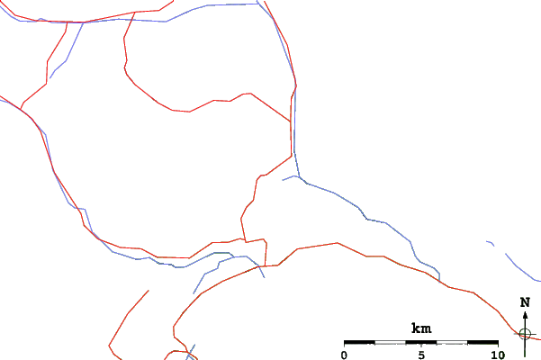 Roads and rivers close to Tyax Lodge & Heliskiing